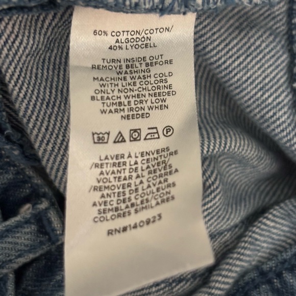 Ann Taylor LOFT Palazzo Jeans High-Waisted Wide Leg Tie Waist Light Wash Size 10 - Picture 7 of 8